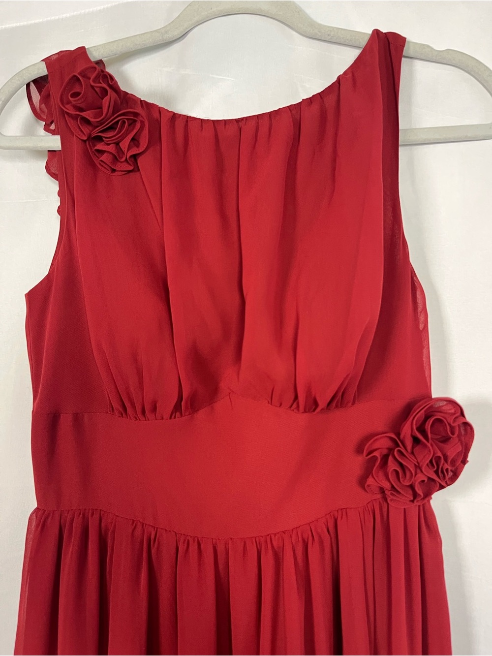 Reformation x NYC ballet dreamy collab 3D rosette maxi dress side slit sz 2 - Picture 5 of 11